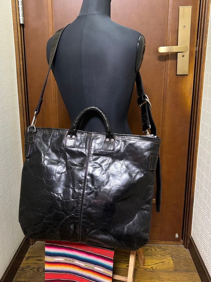 【レア品】レインボーカントリー/ヘルメットバッグ/バッファローレザー/黒