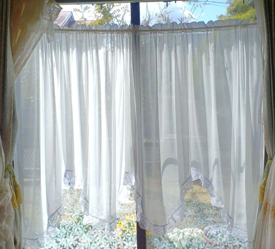 【ミラーレーススタイルカーテン】ハンドメイド