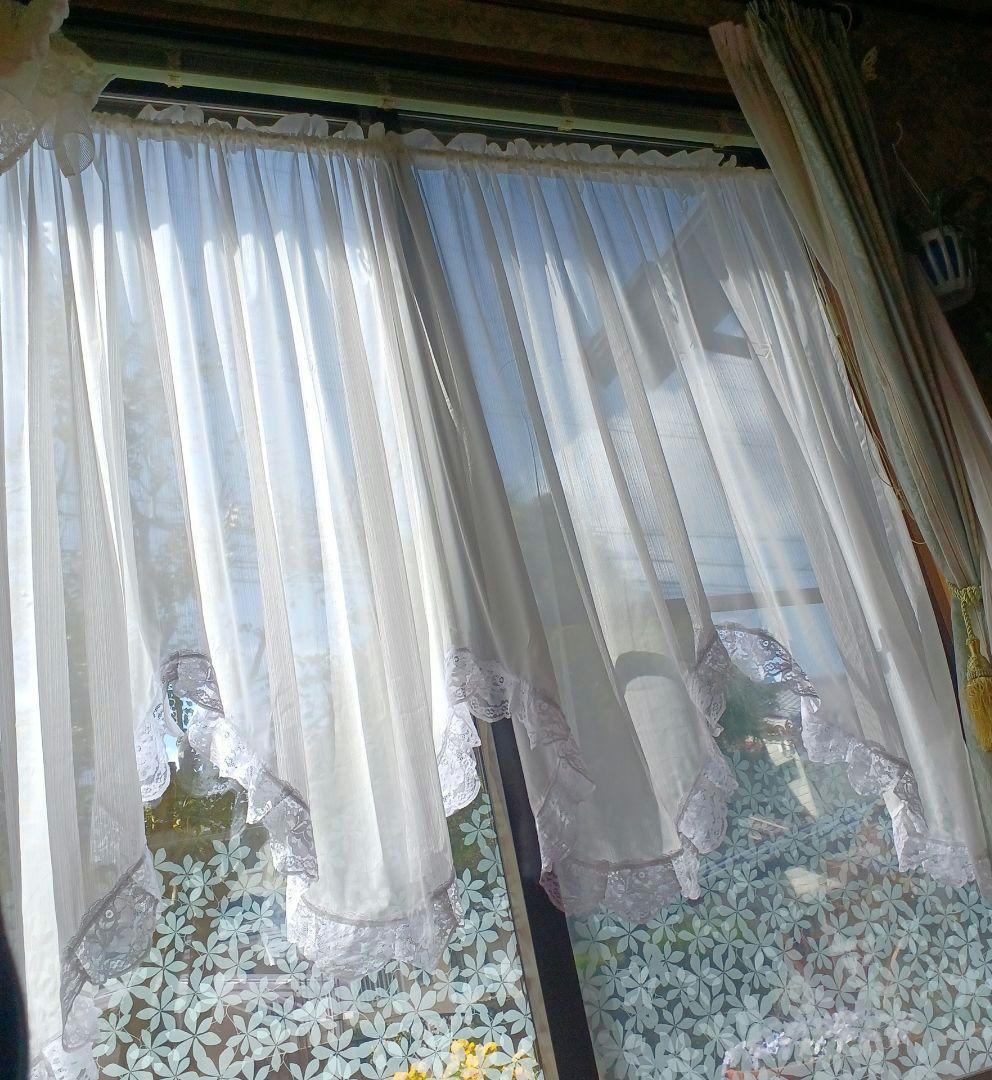 【ミラーレーススタイルカーテン】ハンドメイド