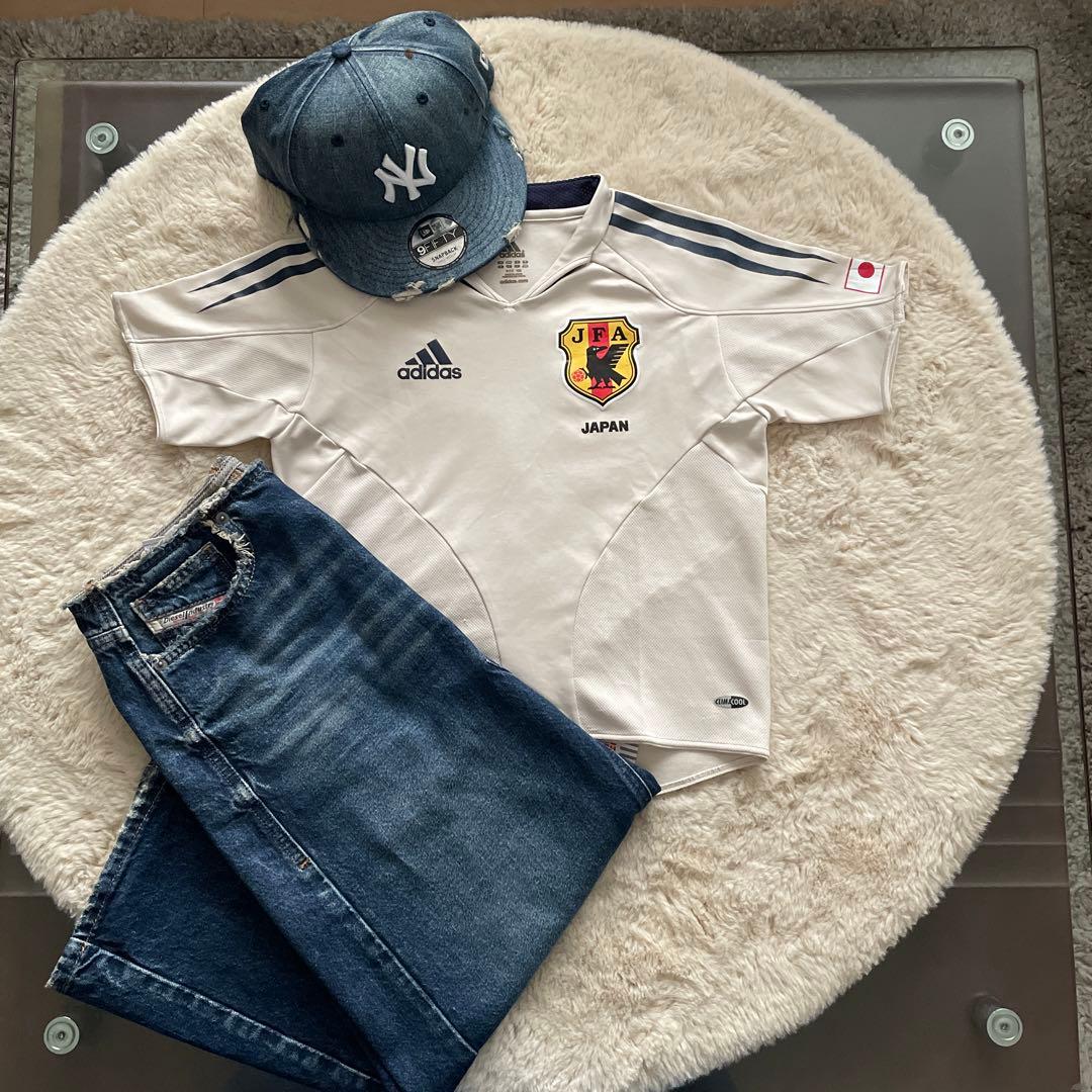 希少古着y2kサッカー日本代表2004アウェイレプリカ ユニフォームゲームシャツ
