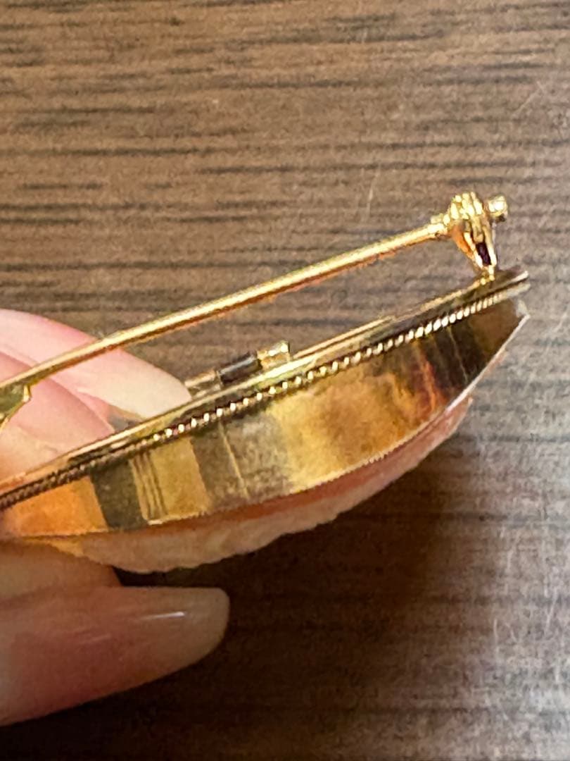 金高騰中！早い者勝ち！どんどん値下げ！K18 カメオ ネックレス　トップ