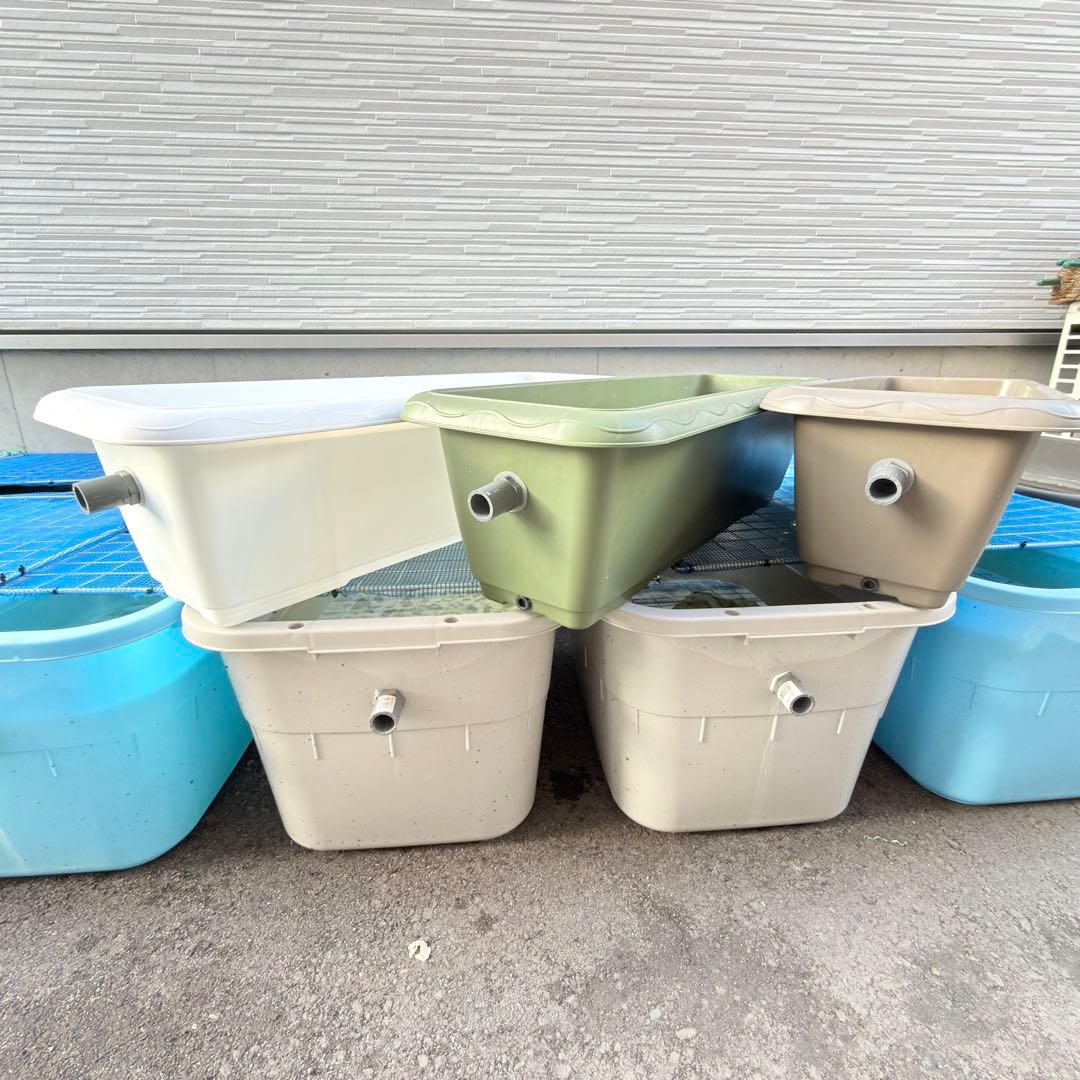 メダカ容器 プランター650 オーバーフロー 10個 Wパッキン 雨対策 高耐久