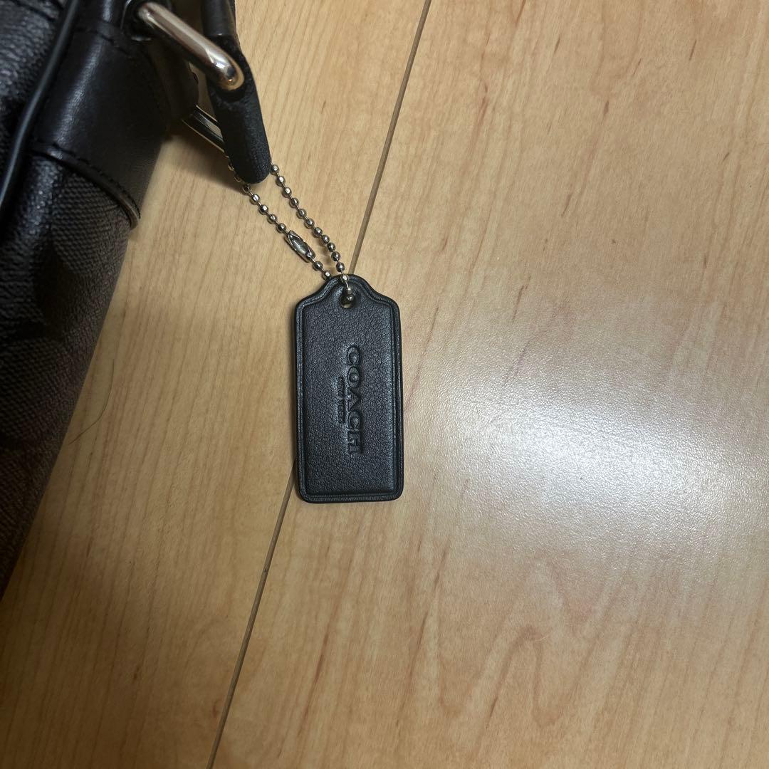 COACH ブラック モノグラム ショルダーバッグ