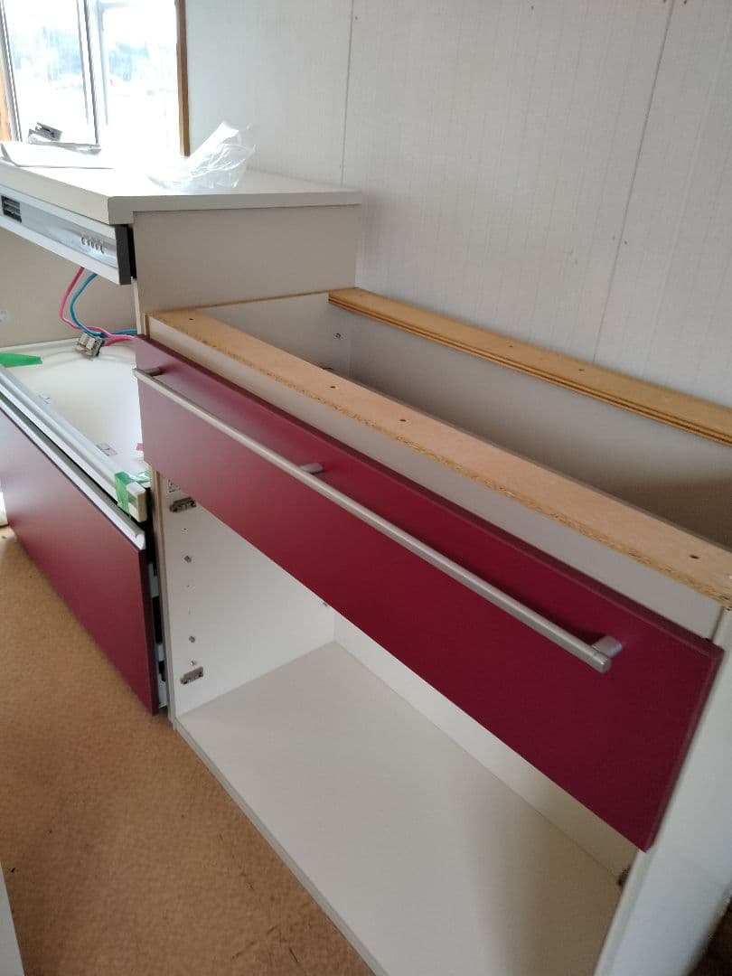 LIXILスライド棚＋家電収納付き蒸気排出付き定価40万展示品.写真全て見て下さ