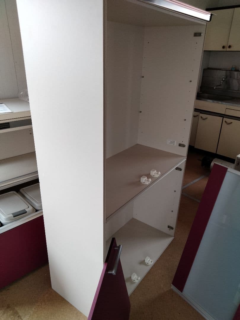 LIXILスライド棚＋家電収納付き蒸気排出付き定価40万展示品.写真全て見て下さ