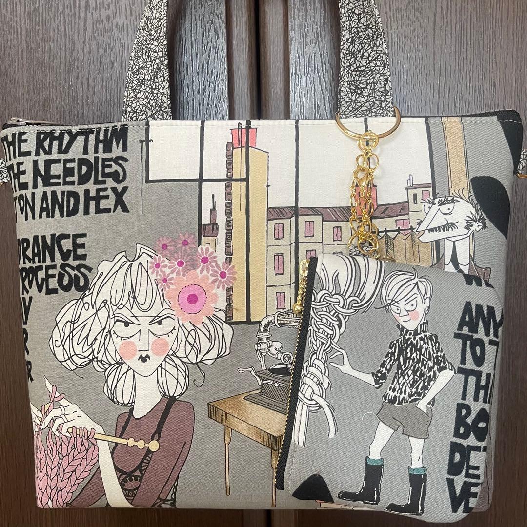 ♡hexグレーで2個♡ハンドメイド　アレキサンダーヘンリー