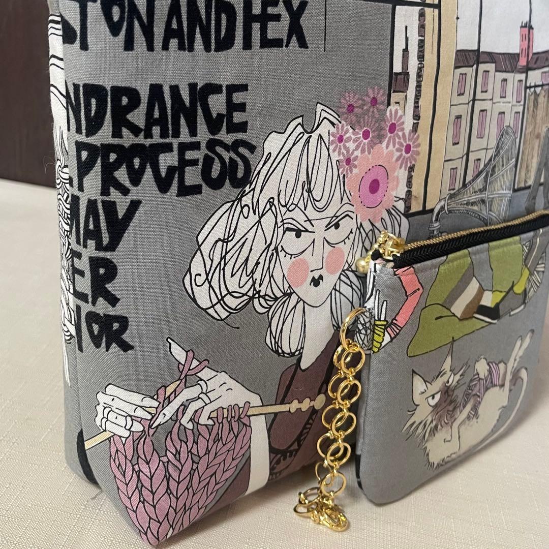 ♡hexグレーで2個♡ハンドメイド　アレキサンダーヘンリー