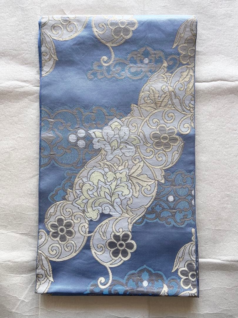 川島織物◆洋花更紗紋様の美しい袋帯◆六通柄