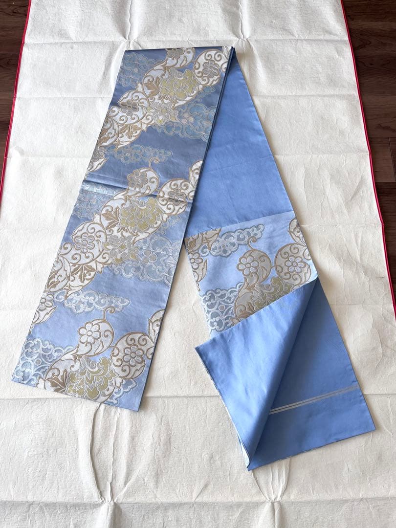 川島織物◆洋花更紗紋様の美しい袋帯◆六通柄