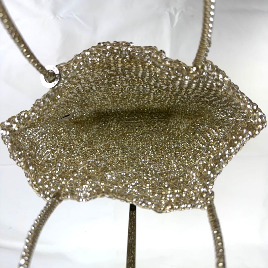 ANTEPRIMA ワイヤーバッグ スクエア ラージ シルバー ゴールド