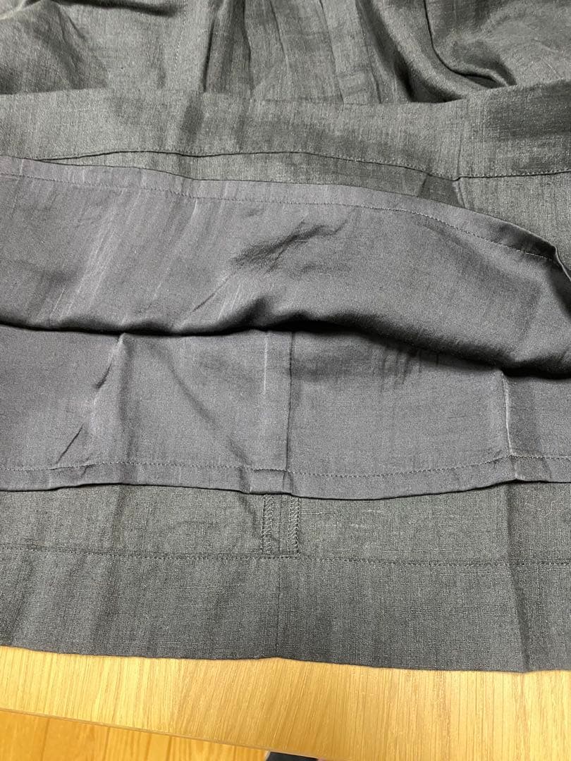 ミナペルホネン　ブラックリネンワンピース