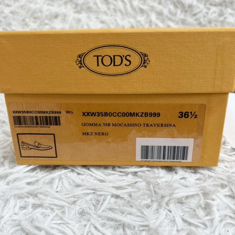 極美品 TOD’S ローファー ハラコ ブラック モカシン 36.5