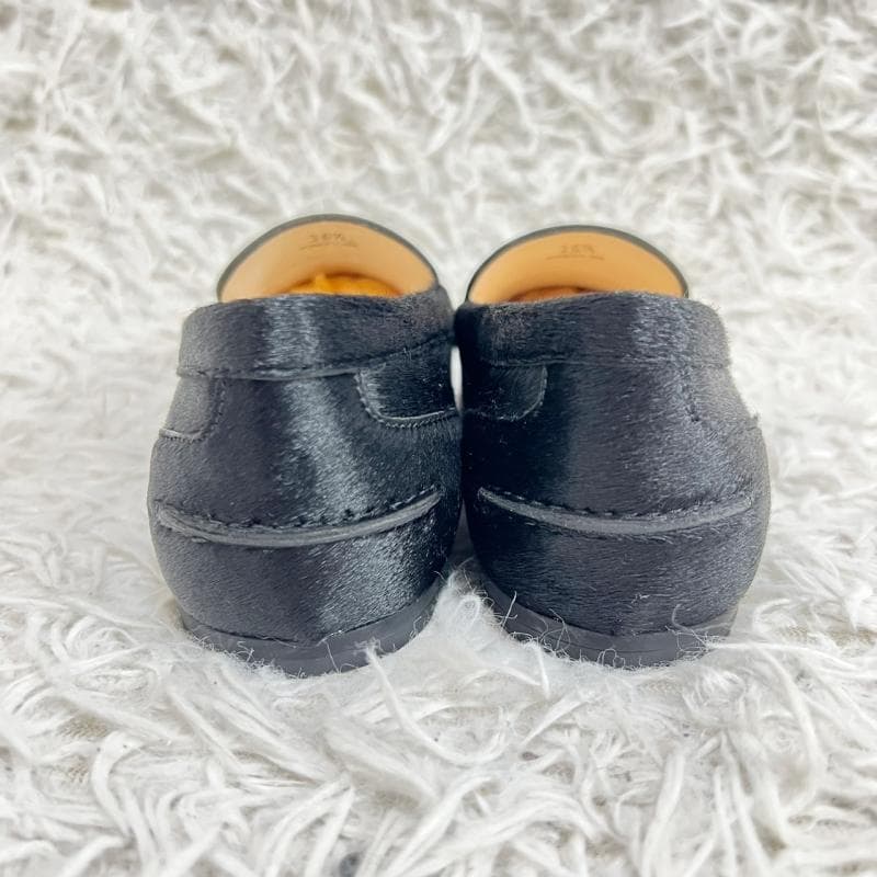 極美品 TOD’S ローファー ハラコ ブラック モカシン 36.5