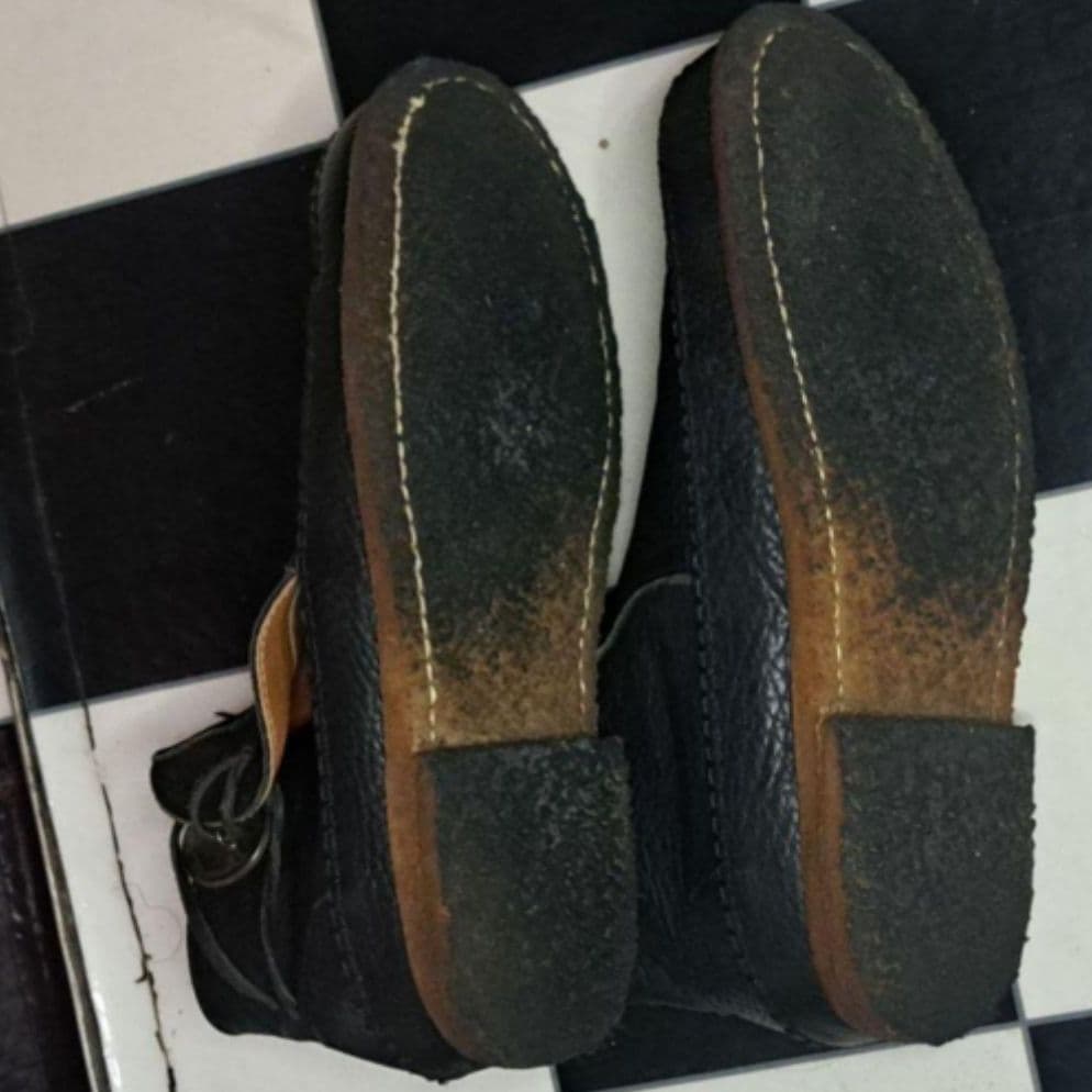 TMT コンチョ　レザー　モカシンブーツ　クレープソール　9