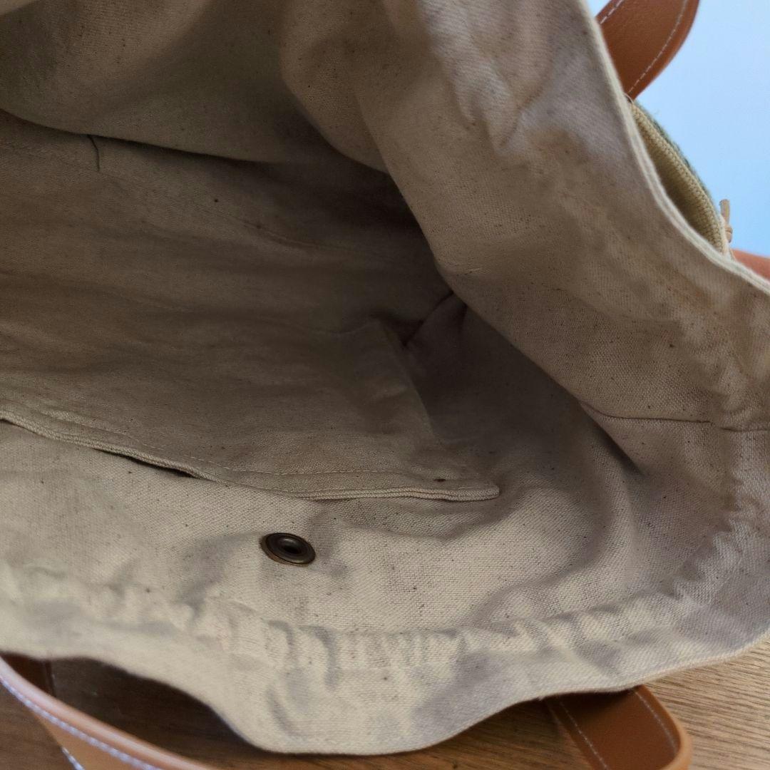 【sale】あおりポケットの巾着バッグ＊ミナペルホネン bonheur