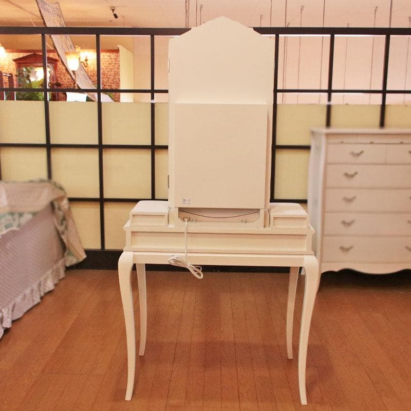 カンティーニュ ドレッサーデスク チェア ルーシー 猫脚 鏡台 白家具 コスメ