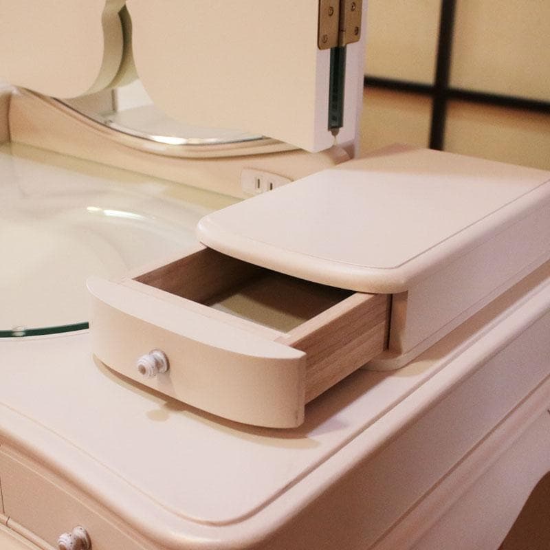 カンティーニュ ドレッサーデスク チェア ルーシー 猫脚 鏡台 白家具 コスメ