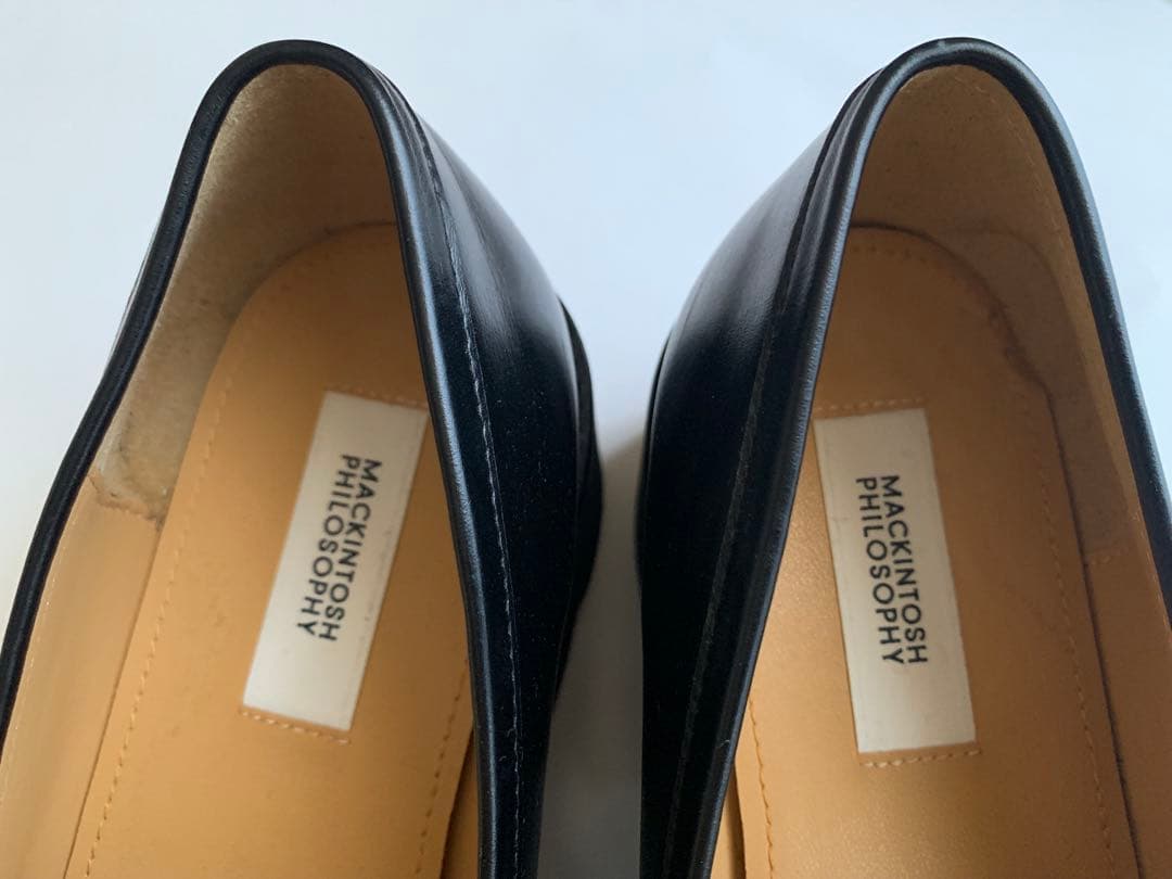 Macintosh ブラックレザー ローファー　　25㎝