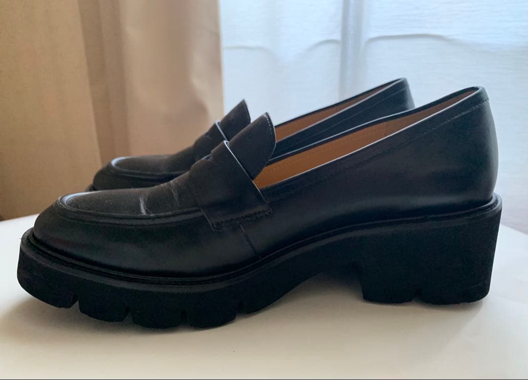 Macintosh ブラックレザー ローファー　　25㎝