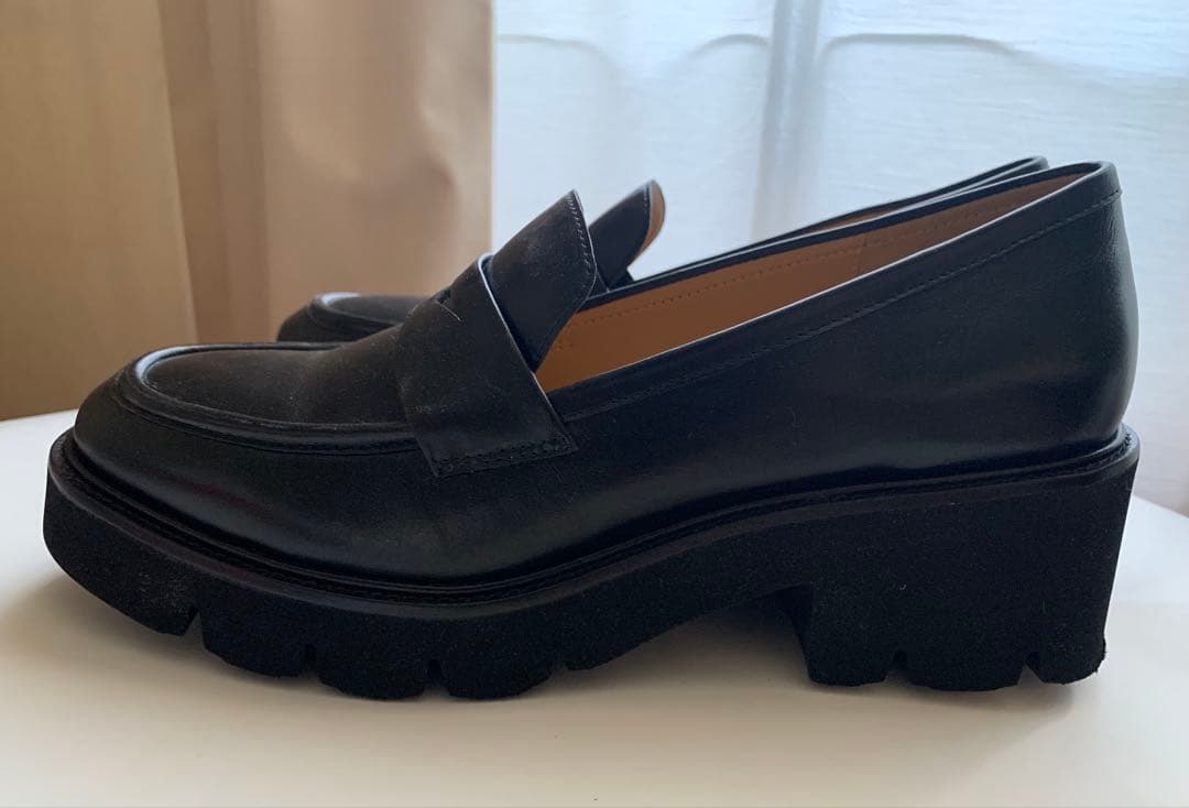 Macintosh ブラックレザー ローファー　　25㎝