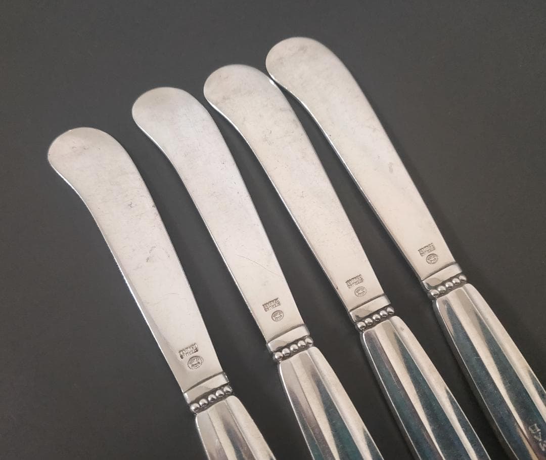 ジョージジェンセン エコーン バター ナイフ 4本 純銀製 アンティーク