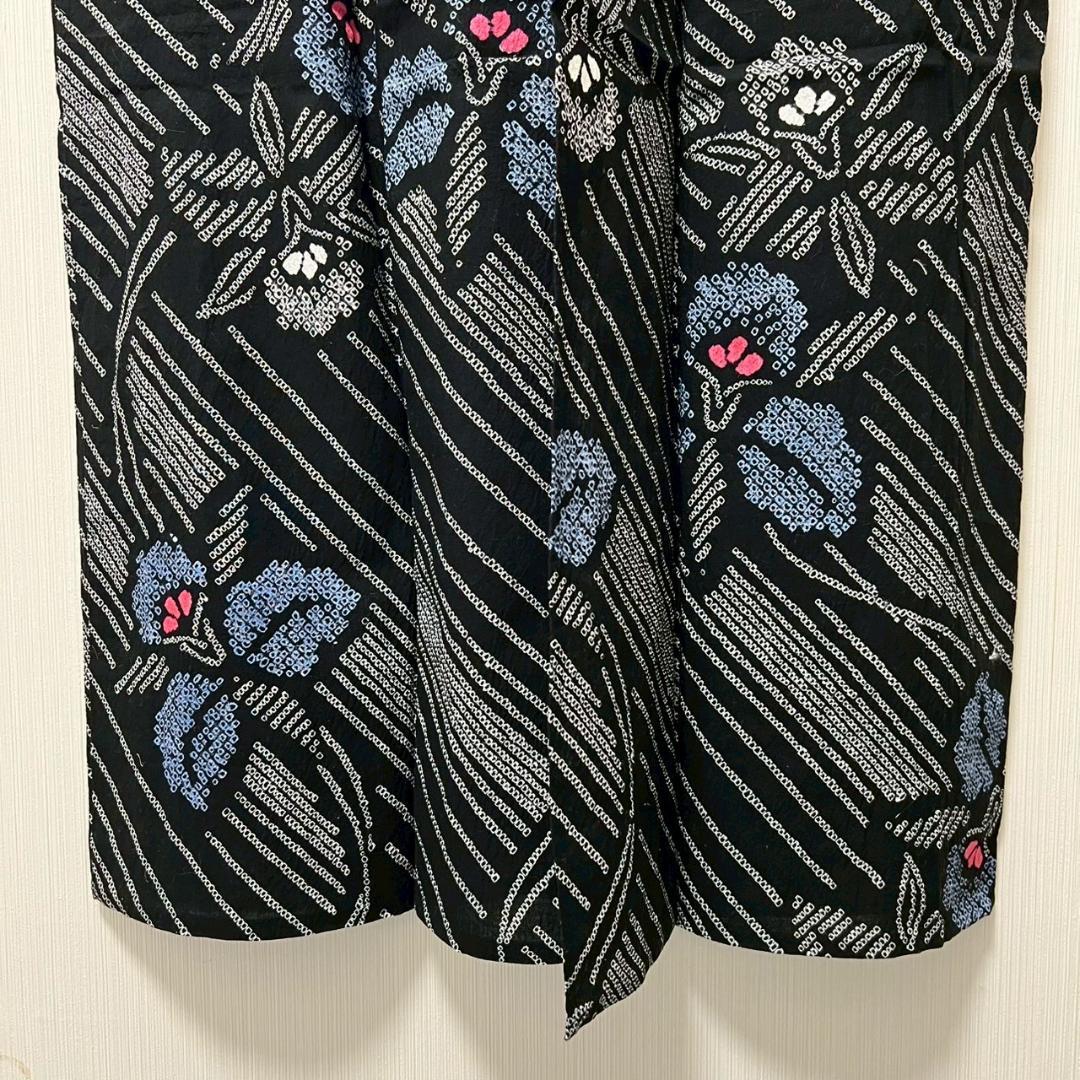 KL3191 有松鳴海絞り 浴衣 身丈155cm 夏着物 木綿