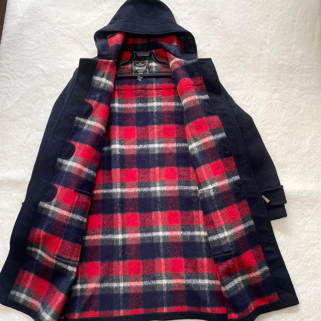 【2XL】gloverall　グローバーオール　ダッフルコート　チェック　紺