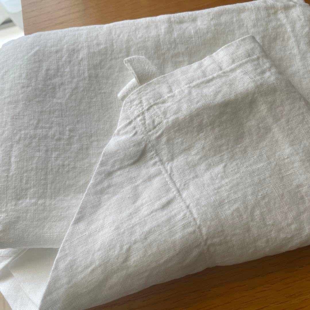 Merci 100%リネン エプロン ホワイト　新品未使用