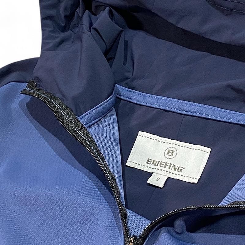 BRIEFING ブリーフィング 切替ハーフジップ ジャケット ブルー S