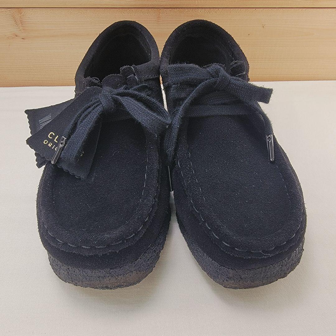 クラークス ワラビー ロー カット ブラック スエード 黒 UK4 23cm