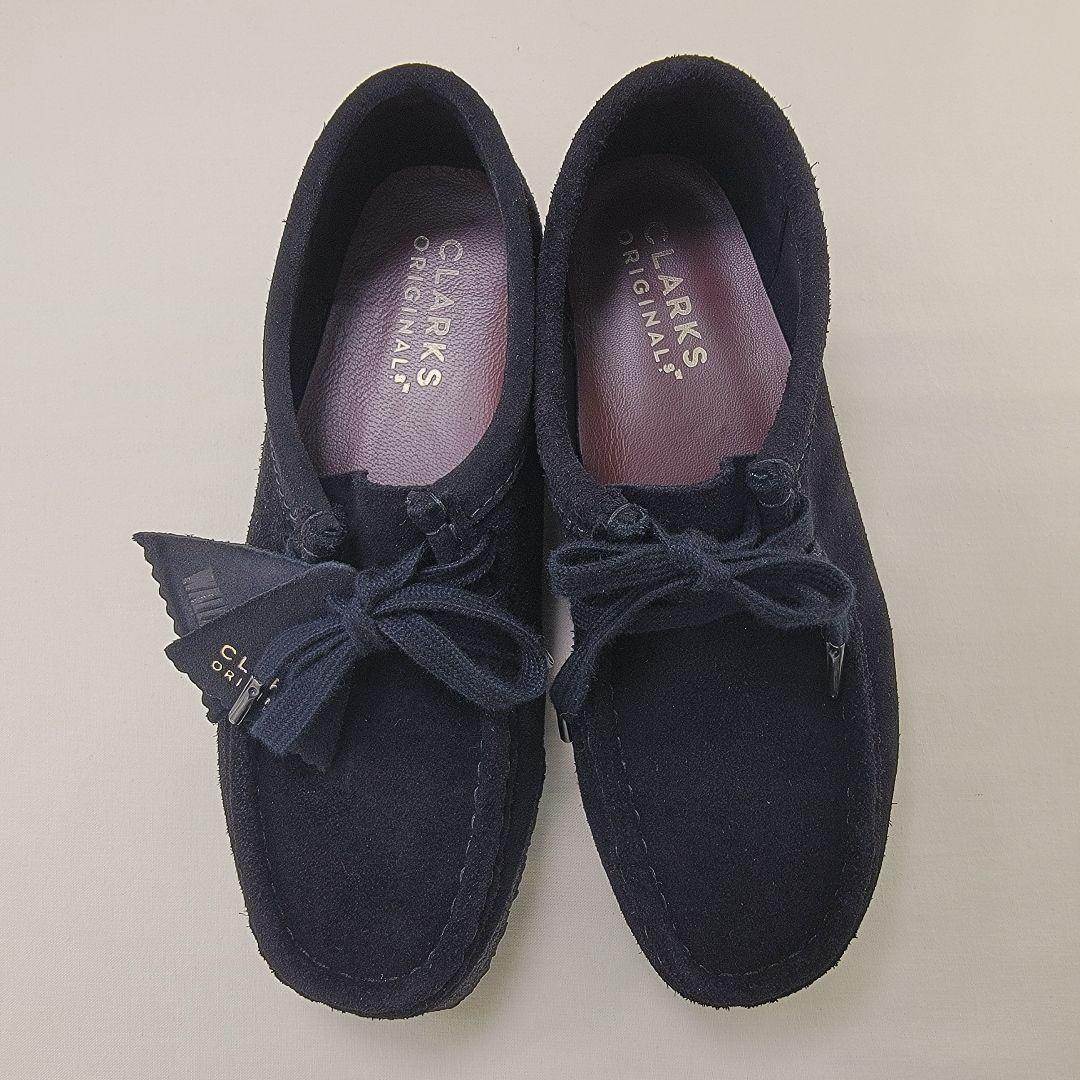 クラークス ワラビー ロー カット ブラック スエード 黒 UK4 23cm