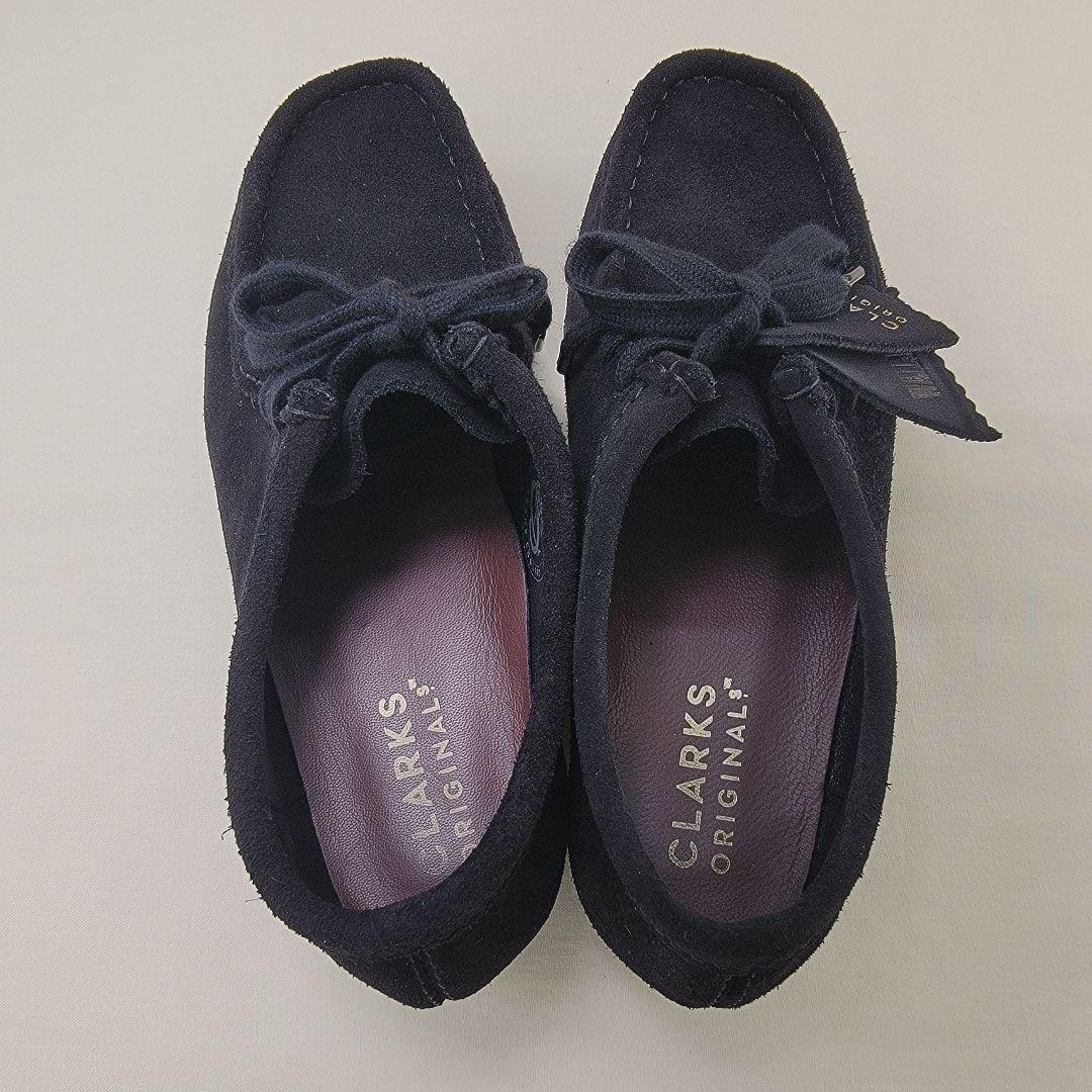 クラークス ワラビー ロー カット ブラック スエード 黒 UK4 23cm