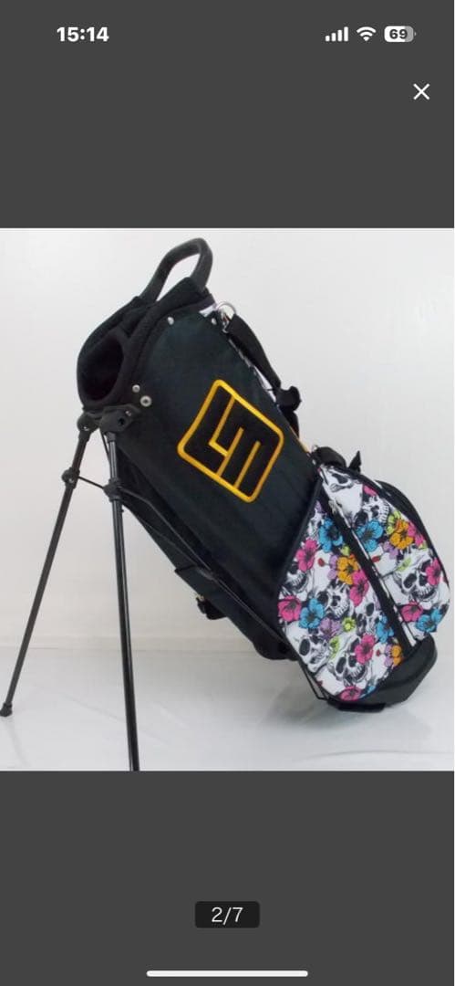 カラフルスカルデザイン ゴルフバッグ