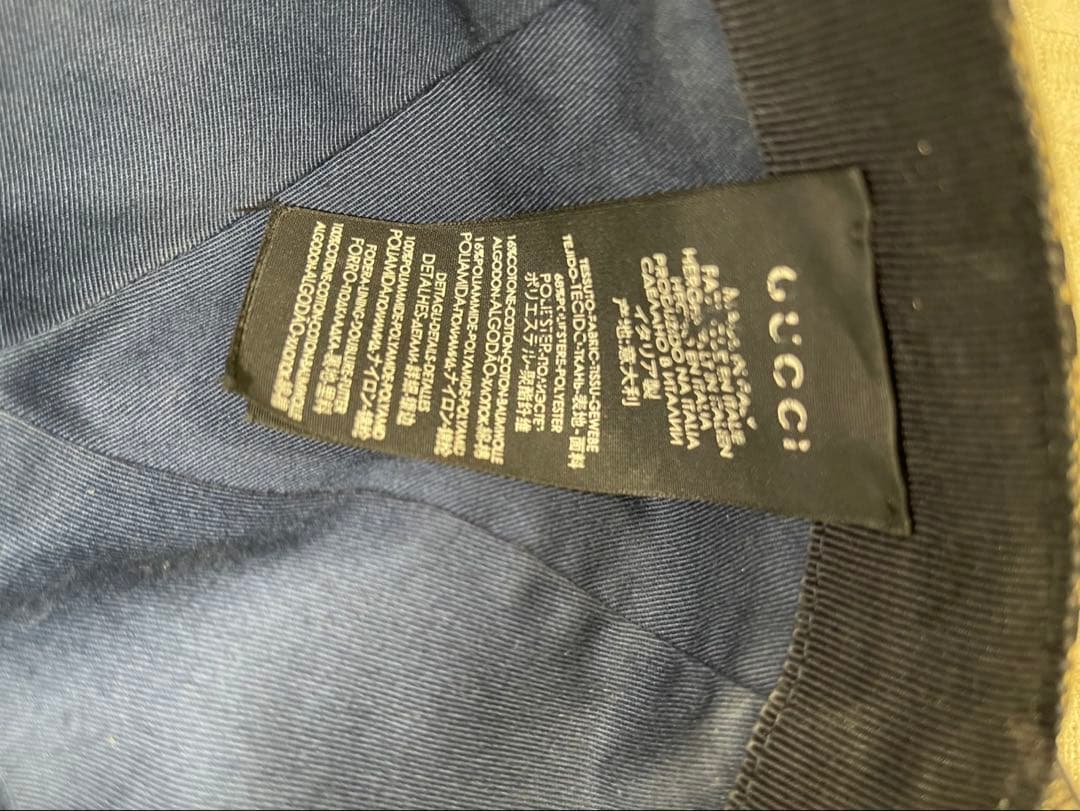 GUCCI GGパターンキャップ ベージュ/ネイビー