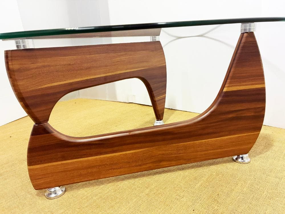 ★コーヒーテーブル ガラス天板 オニギリ型【コーヒーテーブル】FP09