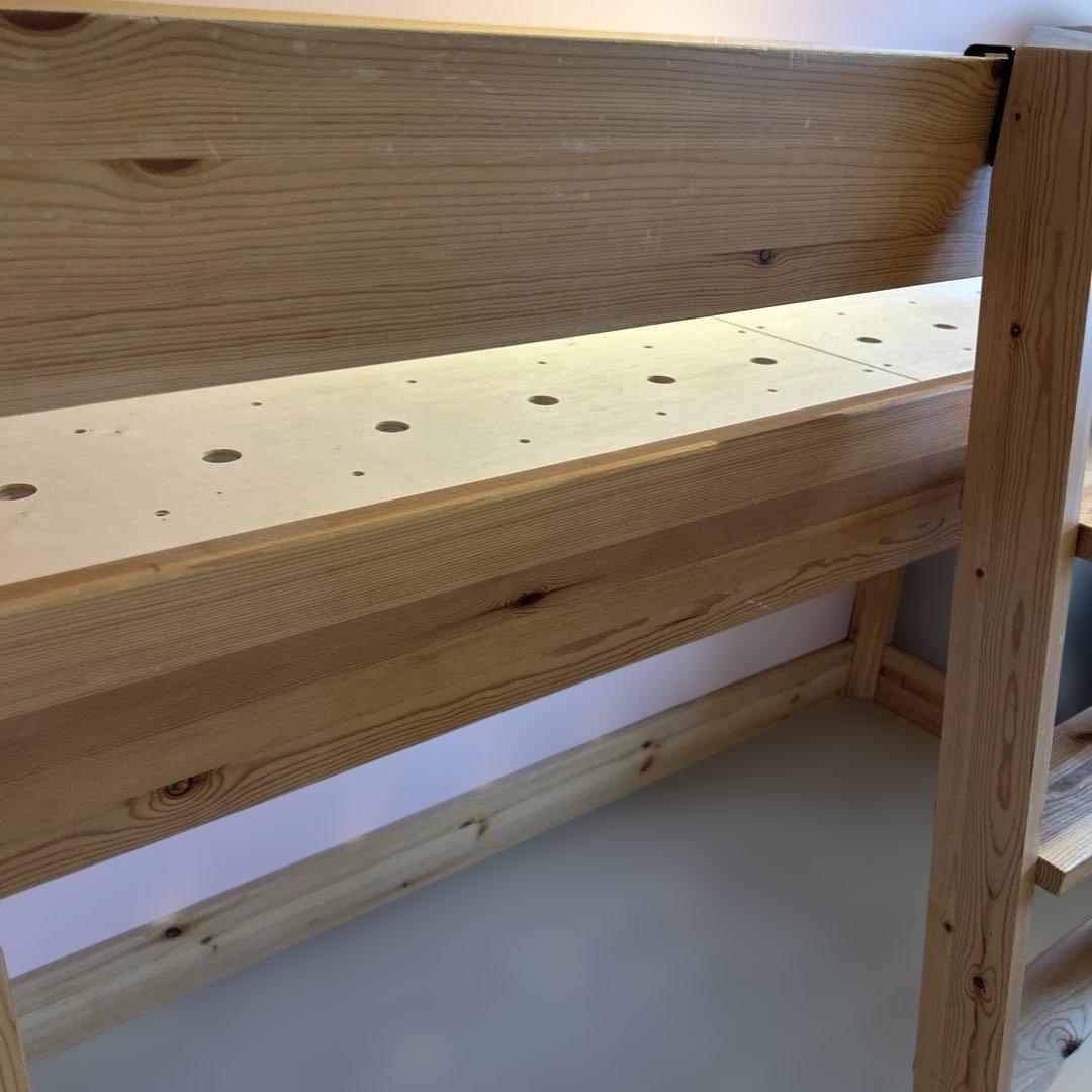 無印良品　パイン材ミドルベッド シンプルデザイン