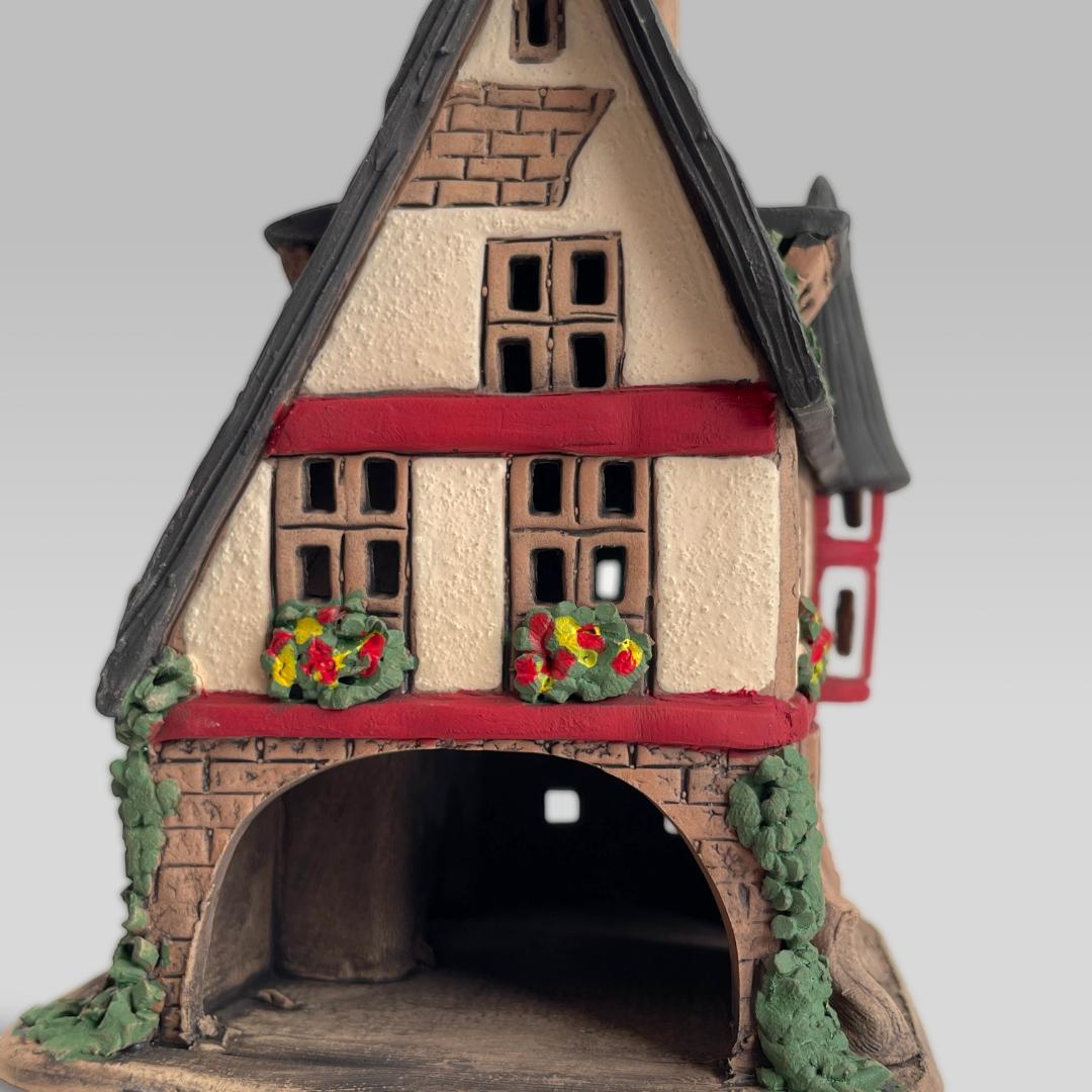 ドイツ製【Barbel Wahl】作 陶器 ミニチュア キャンドルハウス 工芸