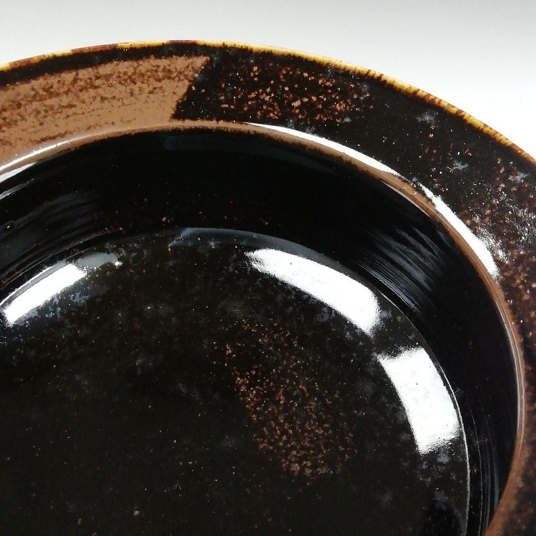 Ｗ１５６　建水　『膳所焼』『エフゴ　建水』『淡海ぜぜ陽炎園 造』　共箱　茶道具