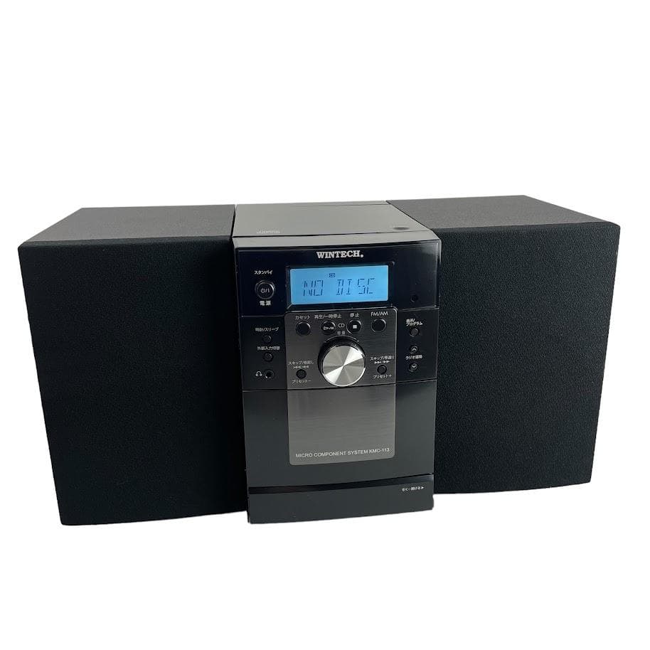 未使用■WINTECH■ CDカセットミニコンポ AM・FM KMC-113