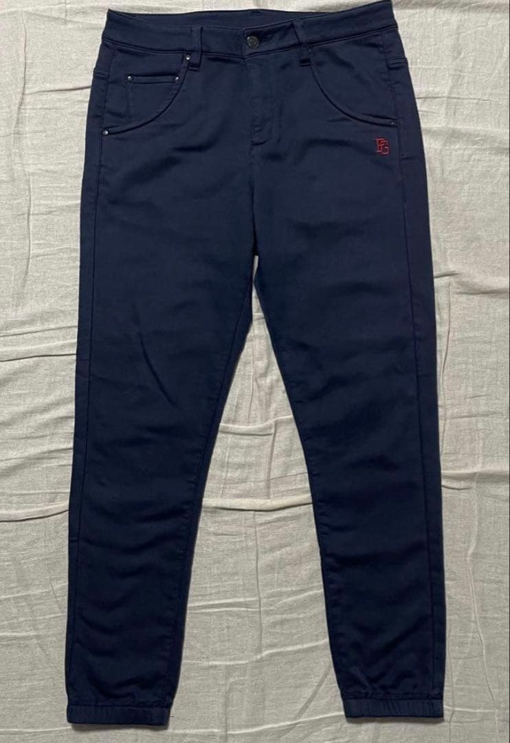 パーリーゲイツ　ストレッチパンツ　ネイビー　ジョガーパンツ　サイズ2 Ｌ