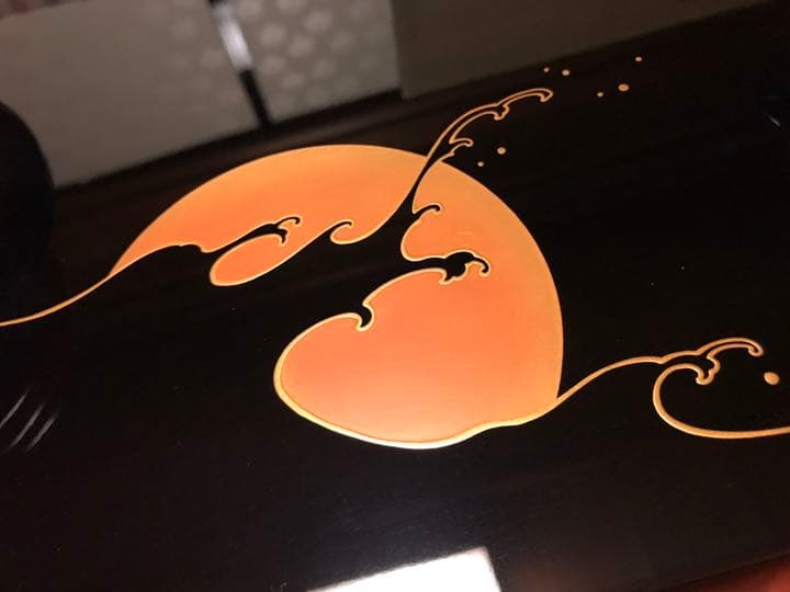 輪島塗 蒔絵 日の出に鶴 屠蘇セット