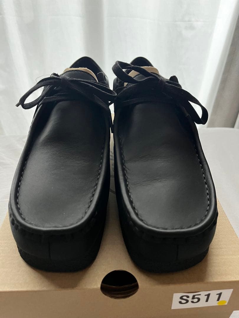 クラークス WallabeeEVO WP / （ブラックレザー）UK8