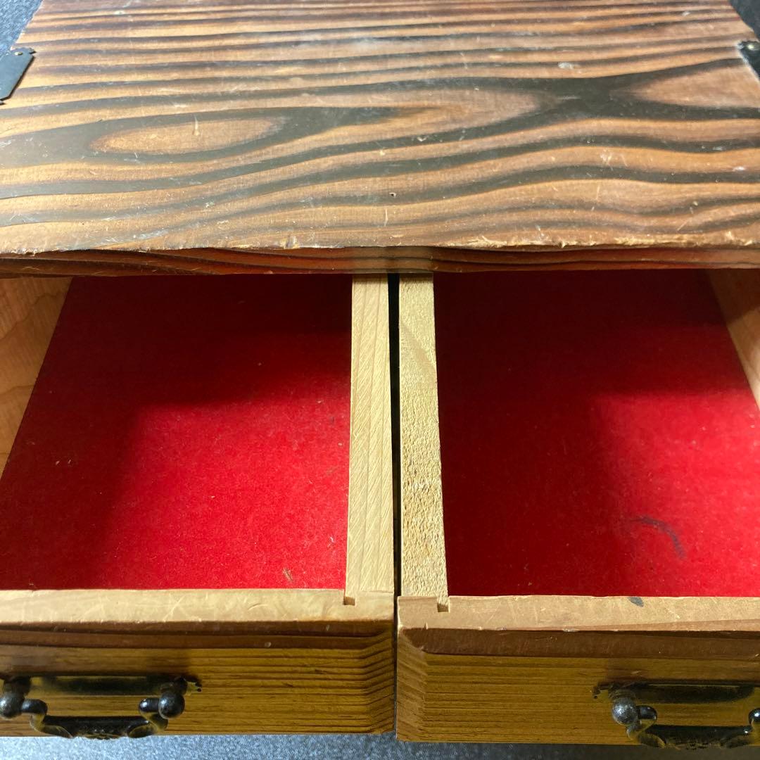 ②昭和レトロ　アンティーク　ウッドボックス