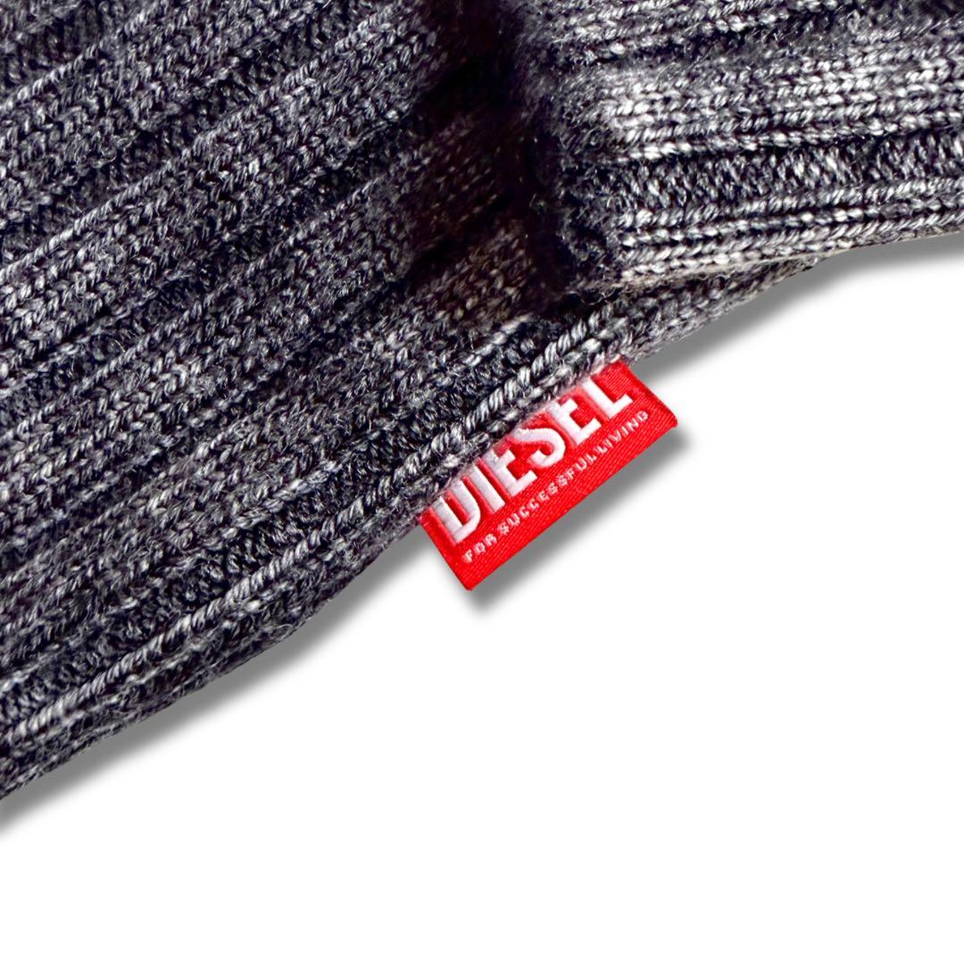 現行 RFID✨ディーゼル ニット ナイロン切替 クルーネック ウォッシュ加工