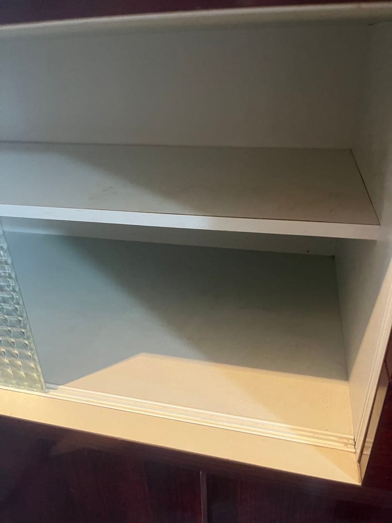 食器棚 昭和レトロ 当時物 レトロポップ 飾り棚 インテリア チェッカーガラス