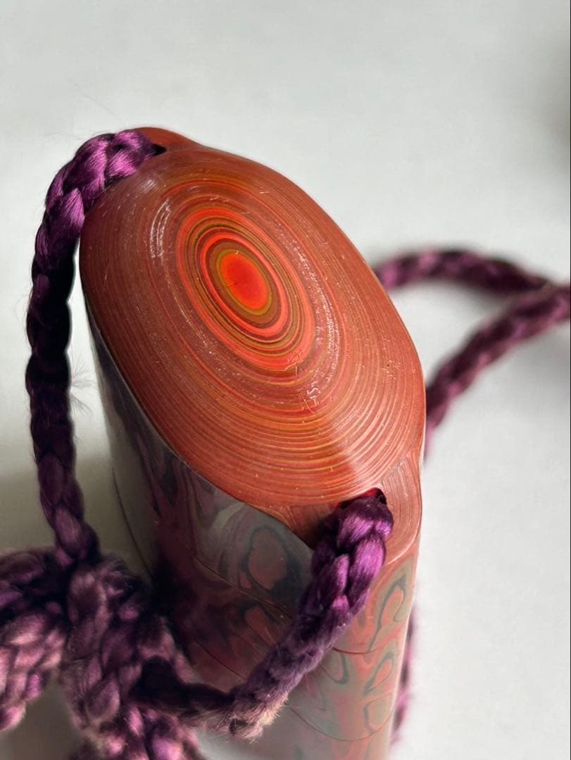 光悦在銘　堆漆印籠　堆朱　湯浅豊太郎