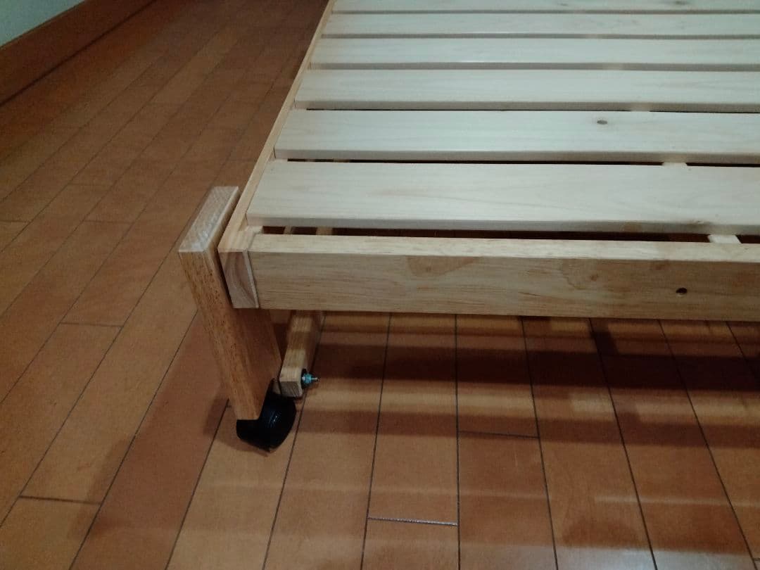 中居木工 折りたたみ ひのき スノコベッド ロータイプ ワイドシングル