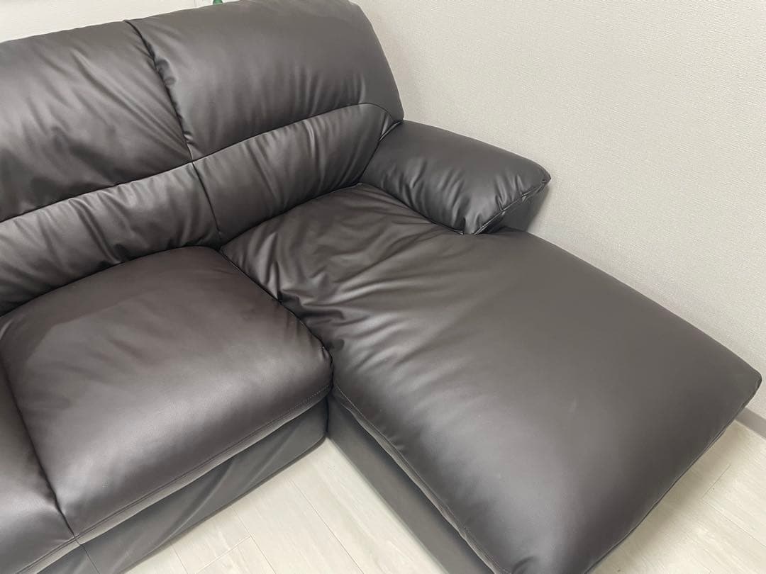 ニトリ　カウチコーナーソファNシールドビット3KD LC　ブラウン　説明書つき