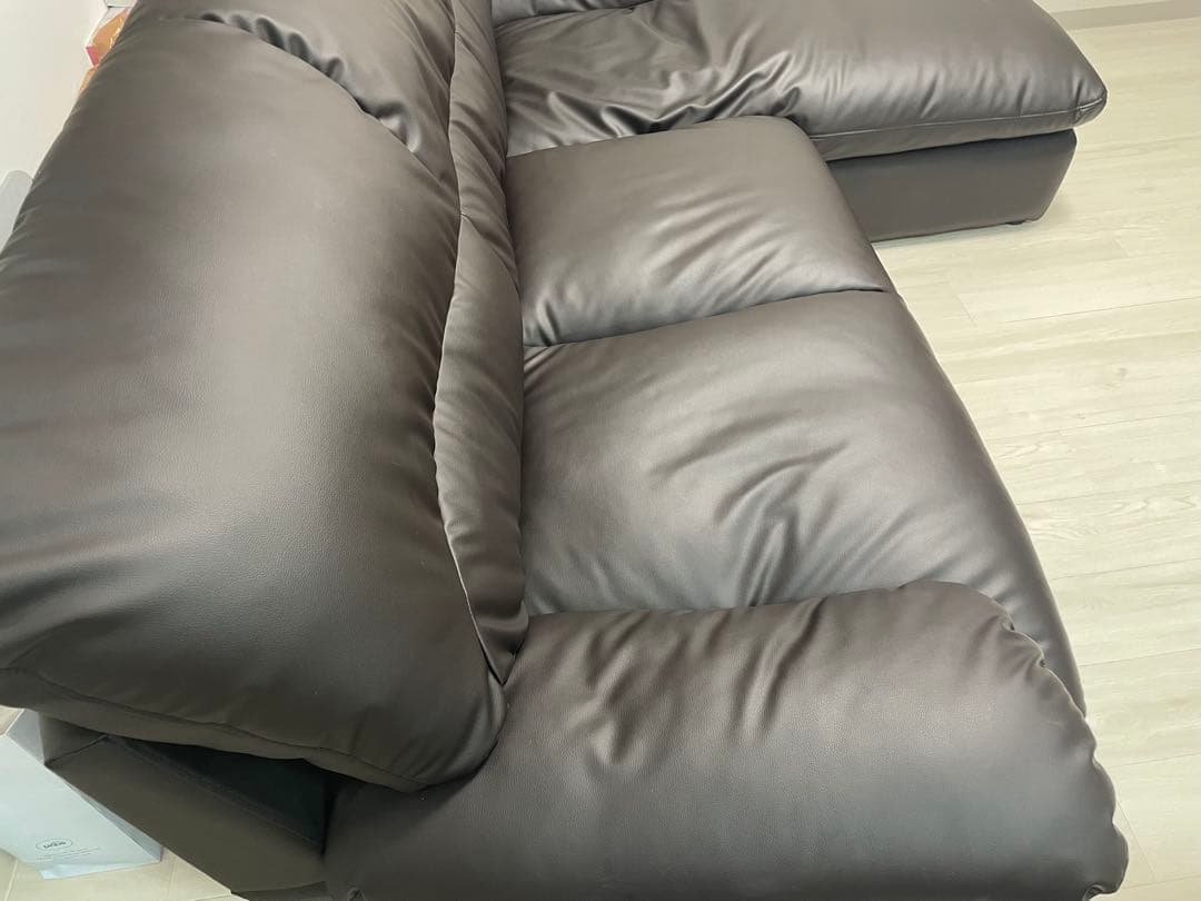 ニトリ　カウチコーナーソファNシールドビット3KD LC　ブラウン　説明書つき