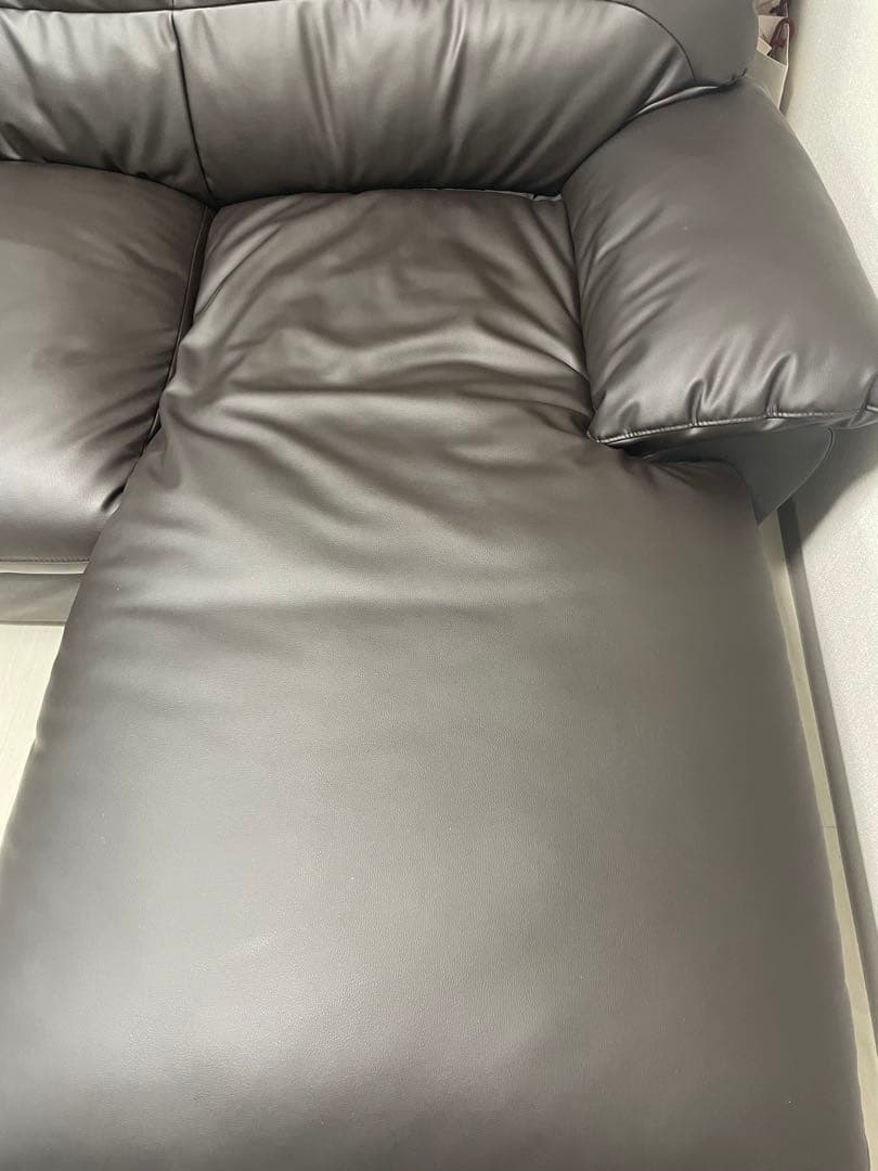 ニトリ　カウチコーナーソファNシールドビット3KD LC　ブラウン　説明書つき